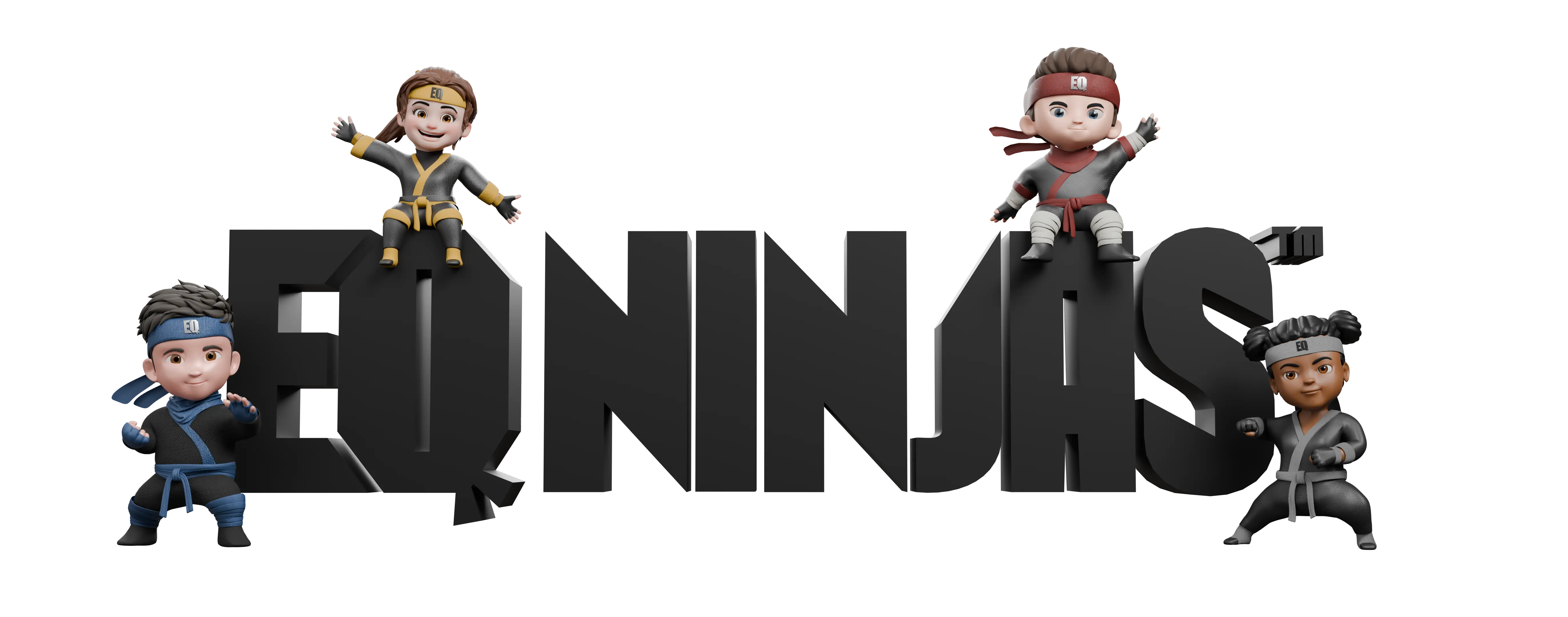 EQ Ninjas Logo with Characters